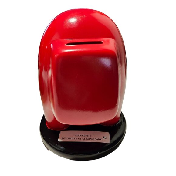 Among Us Crewmate Red Ceramic Piggy Bank Innersloth - Picture 3 of 7